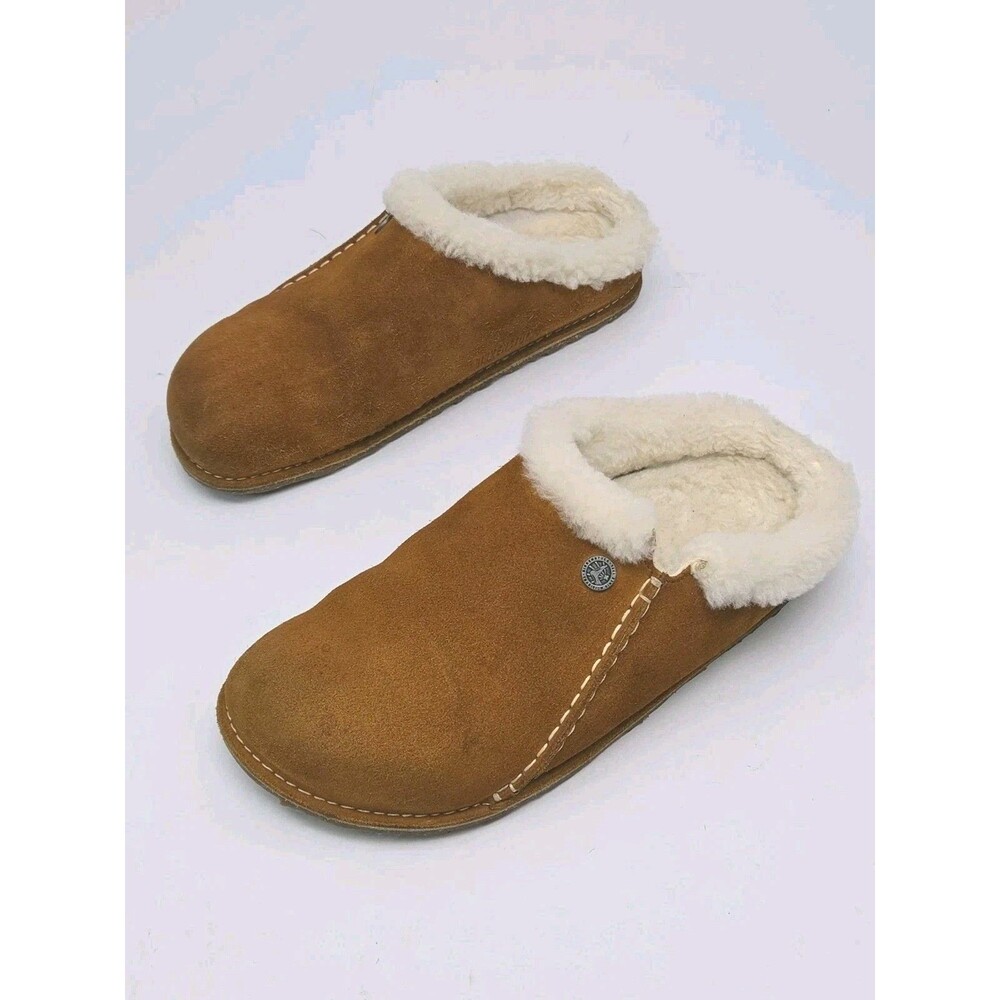Birkenstock Shoe Zermatt Clog Slippers Brown Suede EU 41 Women US 10 Men 8 Fur